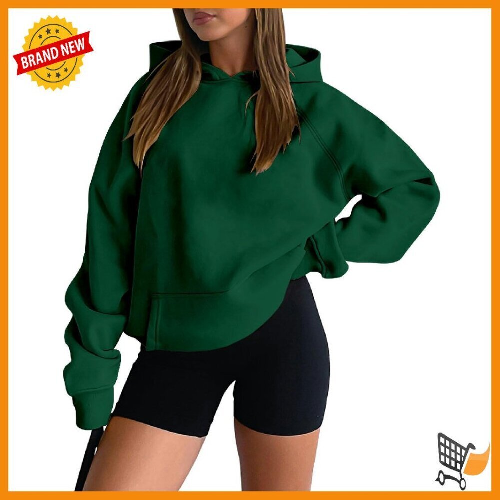 Women's Fleece Pullover Hoodie Kangaroo Pocket Long Sleeve Sweatshirt